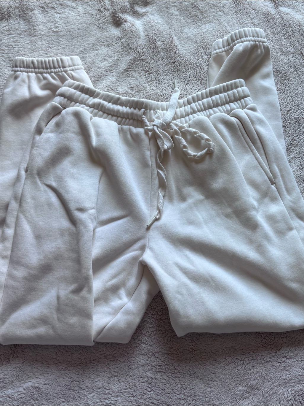 Fabletics Cream Cozy Drawstring Joggers